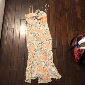 Minkpink peach floral dress
